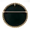 Image 2 : Vintage 14k Yellow Gold Carved Round Hematite Intaglio Brooch or Pendant