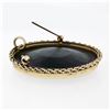 Image 5 : Vintage 14k Yellow Gold Carved Round Hematite Intaglio Brooch or Pendant