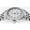 Image 9 : Rolex Mens Stainless Steel Mother Of Pearl Diamond Lugs Datejust Wristwatch