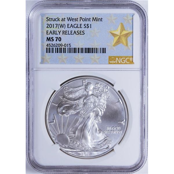 2017-W $1 American Silver Eagle NGC MS70 Early Releases