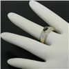 Image 8 : 14k Yellow Gold 0.85 ctw Oval Sapphire and Round Diamond Band Ring
