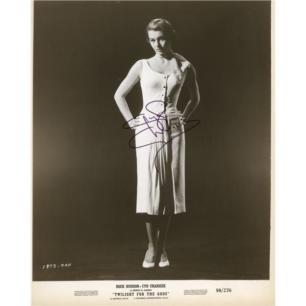Cyd Charisse signed Twilight For The Gods promo photo