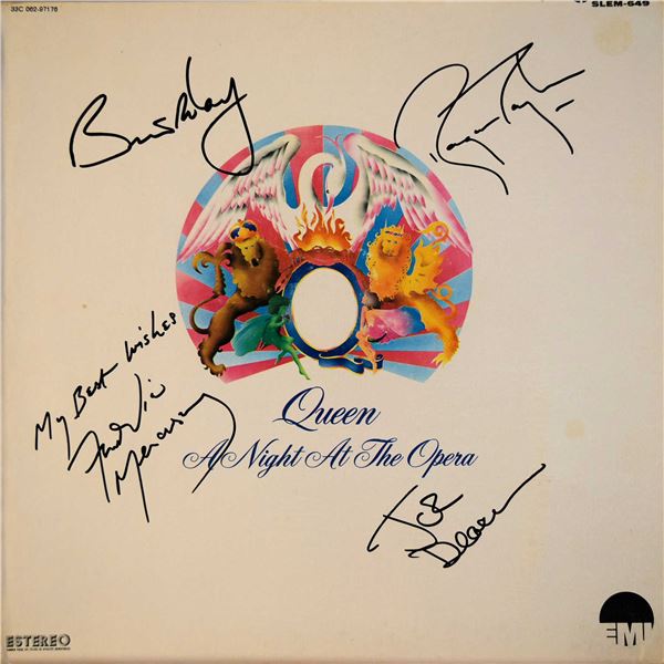 Queen signed A Night At The Opera album