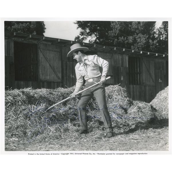 Johnny Mack Brown signed Law of the Range movie still