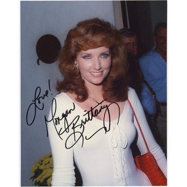 Morgan Brittany signed Dallas photo
