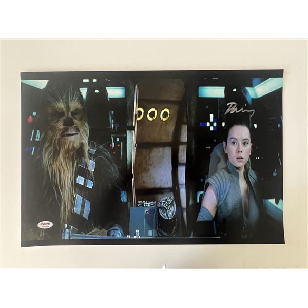Star Wars Daisy Ridley signed photo. PSA authenticated