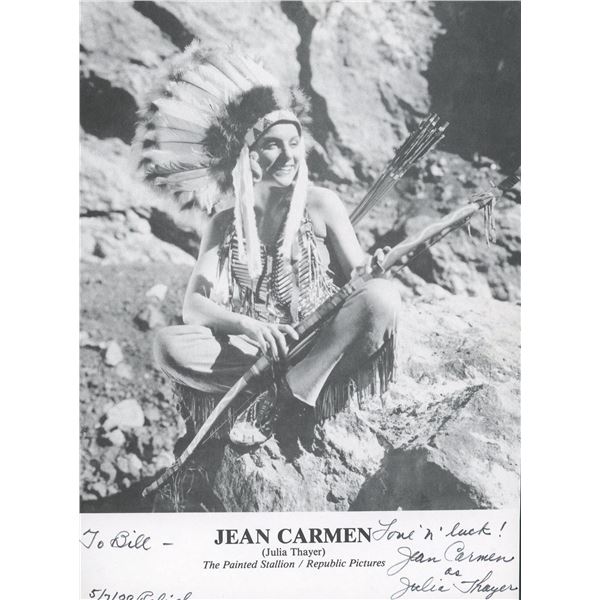 The Painted Stallion Jean Carmen (Julia Thayer) signed movie photo