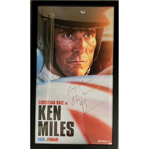 Ford V Ferrari cast signed movie poster