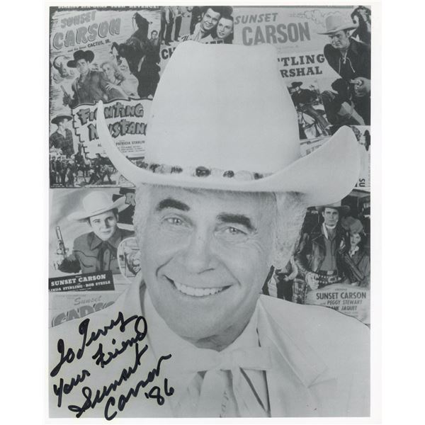 Sunset Carson signed photo