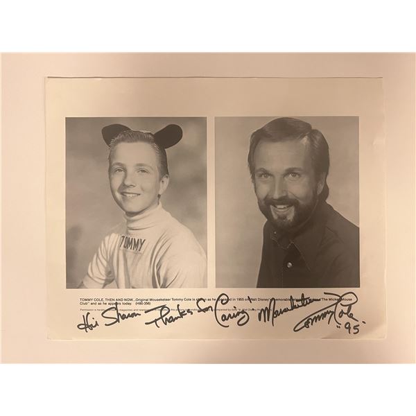 Mousketeer Tommy Cole signed photo