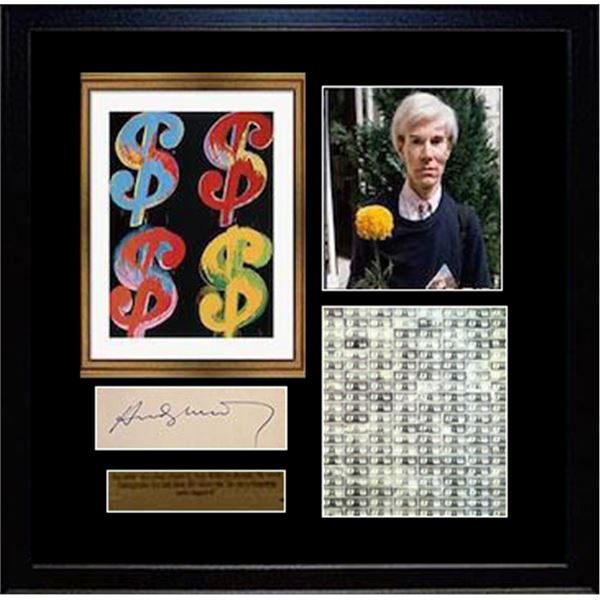 Andy Warhol original signature and collage