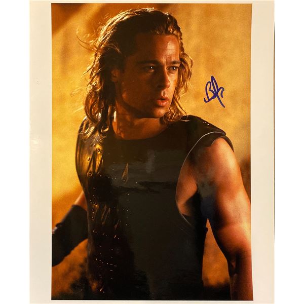 Troy Brad Pitt signed movie photo