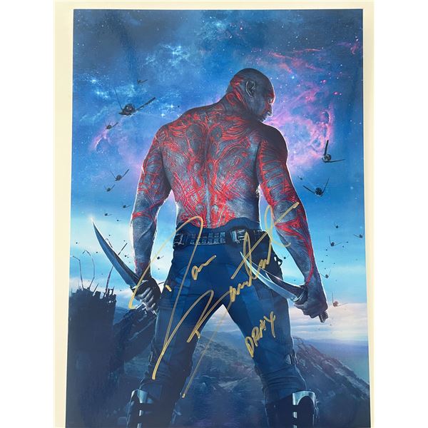 Guardians of the Galaxy Dave Bautista signed movie photo