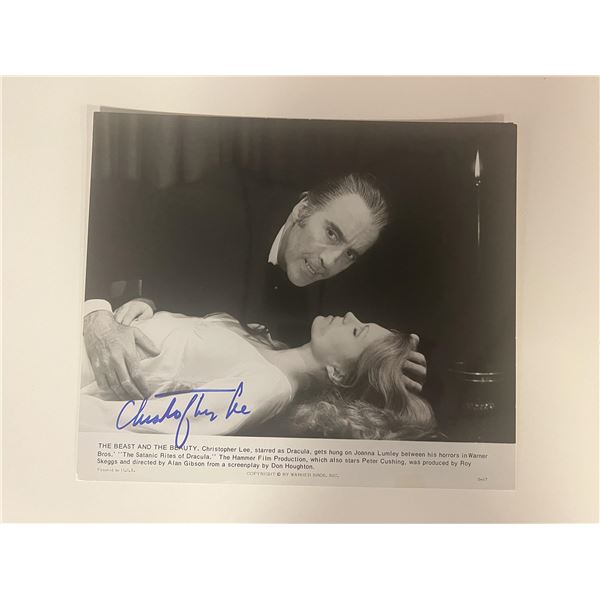 The Beast and The Beauty  Christopher Lee signed photo