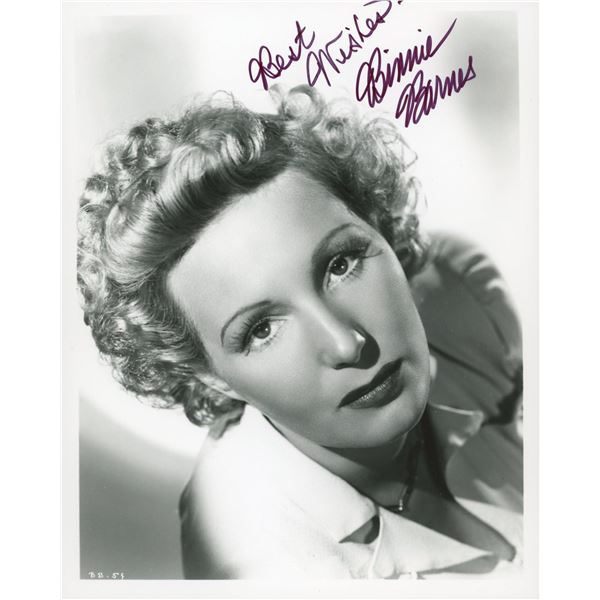 Binnie Barnes signed photo
