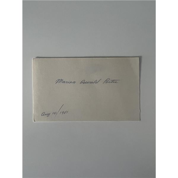 Lee Harvey Oswald ex wife Marina Oswald Porter original signature