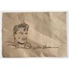 Image 1 : Joe Shuster hand drawn and signed superhero sketch