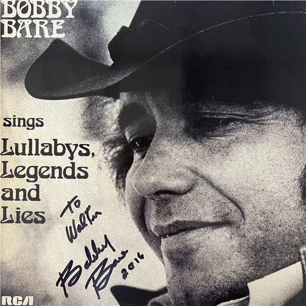 Bobby Bare Lullabys, Legends and Lies signed album