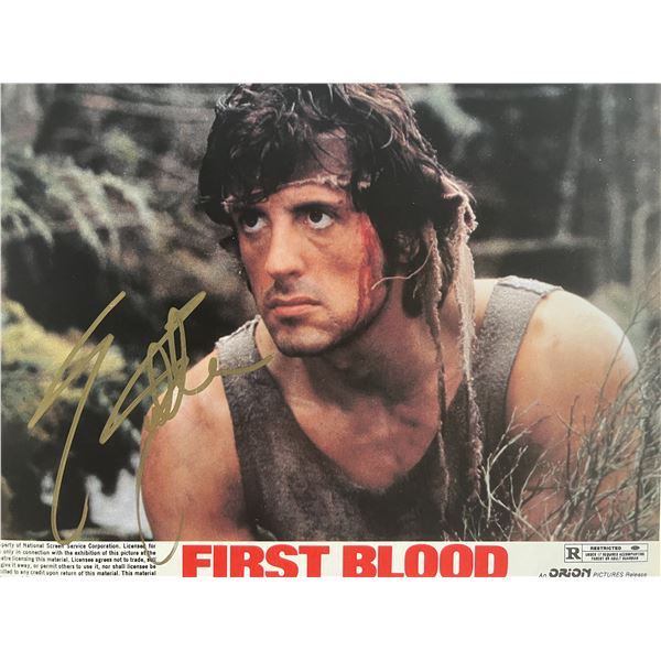 First Blood Sylvester Stallone signed photo. GFA authenticated