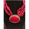 Image 2 : 5 Strand Wood Beads with Silver Pendant