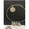 Image 2 : 925 Sterling Silver Vintage Bangle with Sterling Charms By Alex & Ani USA