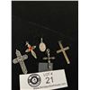 Image 2 : 4 Vintage Cross Pendants & 1 Religious Pendant