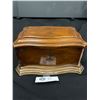 Image 1 : Vintage Wooden Jewelry Box with Purple Liner