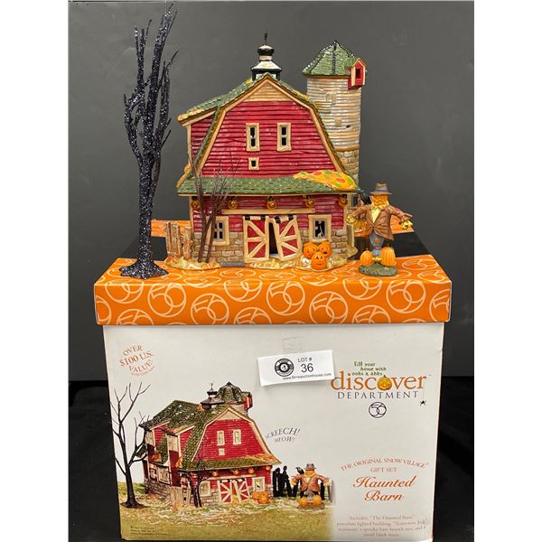 Department 56 Original Snow Village Gift Set " Haunted Barn"