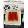 Image 2 : Natural Coral 9.48 ct 17x5 mm Round Baguette Cut. High Luster