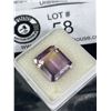 Image 2 : Big Natural Ametrine 8.67ct 14.01 x 12.34 x6.58mm Emerald Vut- Loupe Clean- Brazil Untreated