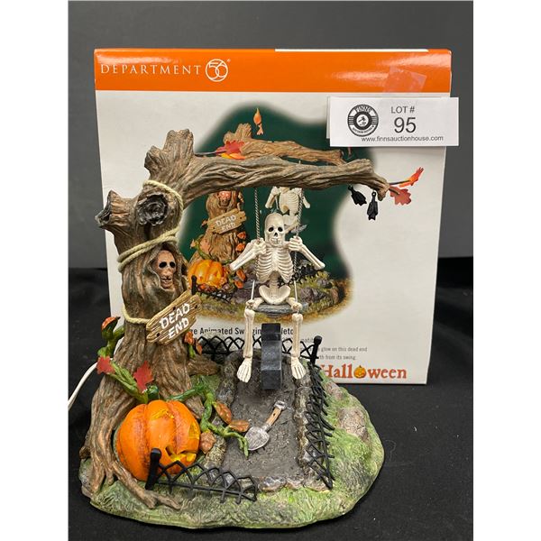 Department 56 Halloween Accessories"Village Animated Swinging Skeleton"