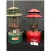 Image 2 : Lot of 2 Vintage Coleman Lanterns.AS found. 1 has No Glass,