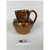 Image 1 : 1920's Small English Doulton Lambeth Stoneware Salt Glaze Two Tone, Brown and Tan Pottery Whiskey Ju
