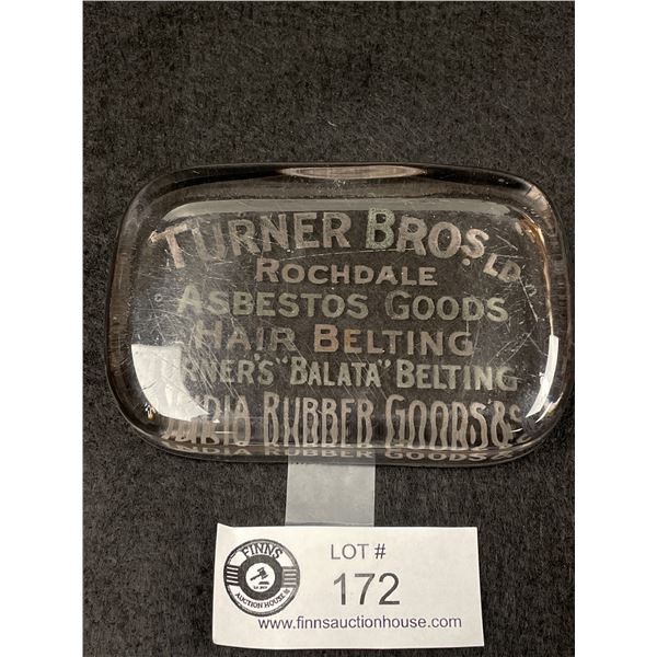 Vintage Paperweight Turner Bros. Ltd