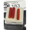 Image 2 : Natural Coral  11.23 ct 19.5 x 5mm-Round Baguette Cut- High Luster