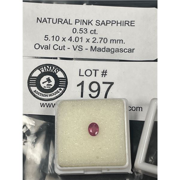 Natural Pink Sapphire 0.53 ct 5.10 x4.01x 2.70mm Oval Cut-VS-Madagascar