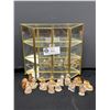 Image 2 : 15 Red Rose Wade England Nursery Ryhme Whimsies with Mirrored Display Case