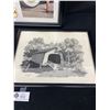 Image 2 : Lot of 2 Pictures. 8x10 Picture of a Covered Bridge By Doub Toop 1973 And a General Tire Advertising