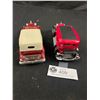 Image 3 : Lot of 2 1:32 Scale Die Cast Cadillac Cars. A Red One and a Burgandy with Cream Roof