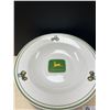 Image 2 : Large Lot of John Deere Soup Bowls ( 12) and Sandwhich Plates ( 12) NO SHIPPING