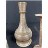 Image 2 : Vintage Brass Lot. Vases Etc
