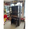 Image 2 : Vintage Baker's Cabinet.Leaded Glass Doors and Pull Out Table. NO SHIPPING