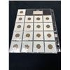 Image 2 : Sleeve of Canadian Pennies ( 17) from 1937 to 1952 with Both Varieties of 1947. In Cardboard Holders