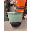Image 2 : Lot of 5 Plastic Totes With Lids. In Used Condition