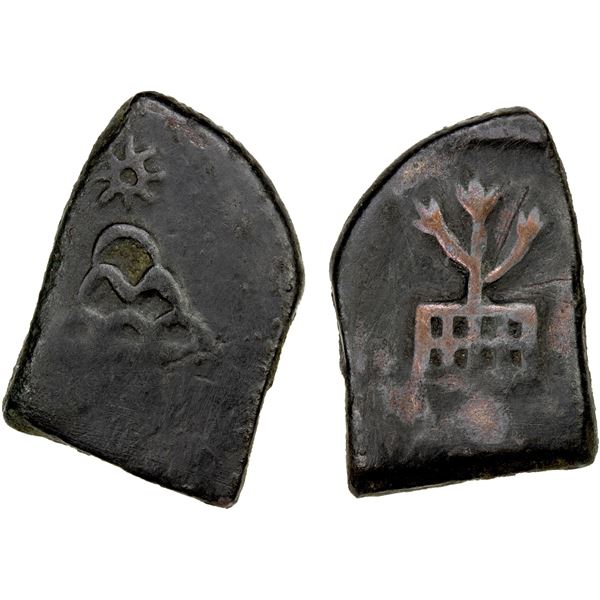 BACTRIA: Agathocles, ca. 190-180 BC, AE 20x14mm (5.52g), F-VF