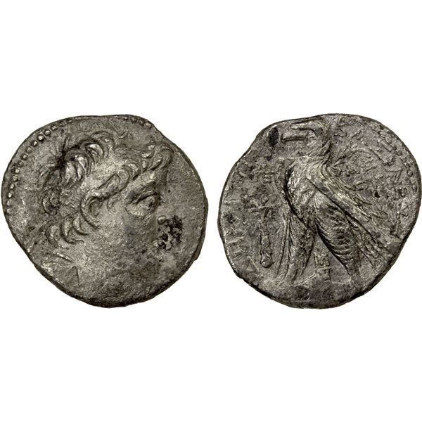 SELEUKID KINGDOM: Demetrios II Nikator, second reign, 129-125 BC, AR tetradrachm (12.61g), Tyre, SE 