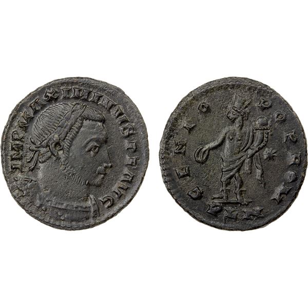 ROMAN EMPIRE: Maximinus II Daia, 310-313 AD, BI follis (4.36g), Londinium (London), ca. 311-312, EF