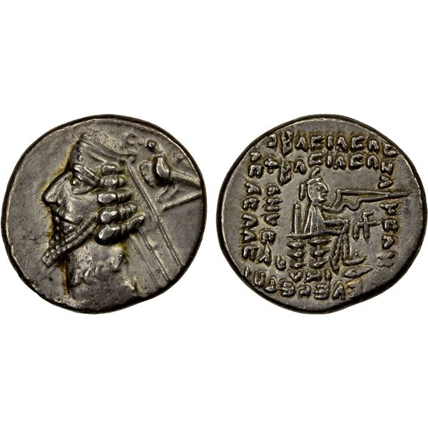 PARTHIAN KINGDOM: Phraates IV, c. 38-2 BC, AR drachm (3.77g), Rhages (Rayy), choice VF-EF