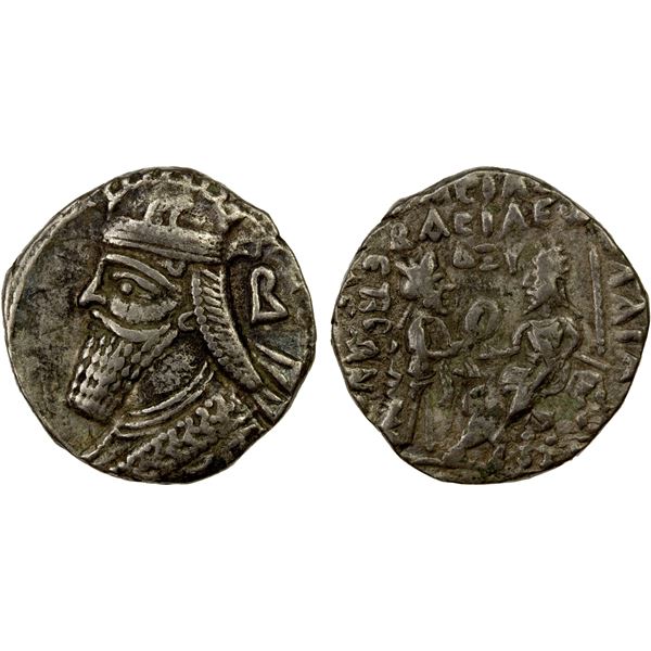 PARTHIAN KINGDOM: Vologases VI, 147-191, BI tetradrachm (13.65g), Seleukeia, SE464 (152/53 AD), choi