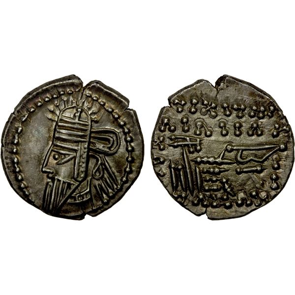 PARTHIAN KINGDOM: Osroes II, ca. 190-208, AR drachm (3.77g), EF-AU